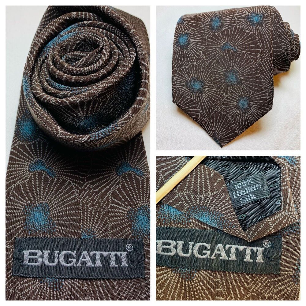 Bugatti Floral Abstract Necktie Men Designer Silk Tie Office‎ Professional Prep